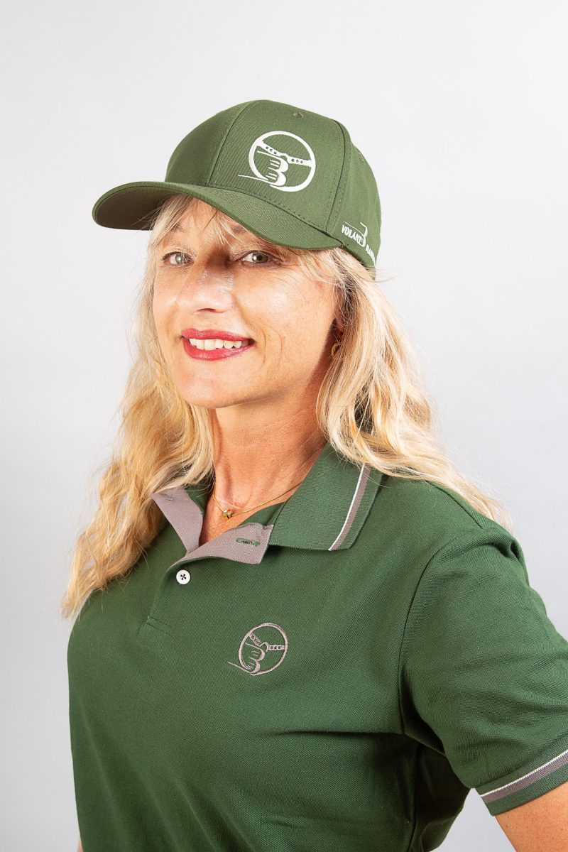 Casquette Noble Trajectoire verte brodée – Volant 3 Ranches