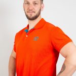 Men's Orange Speed Dawn Polo – 3-Spoke Steering Wheel