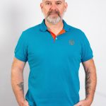 Men's Azure Inferno Turquoise Blue Polo – Volant 3 Ranches