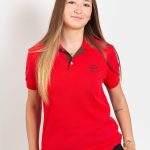 Women’s red Prestige Driver polo – Volant 3 Ranches