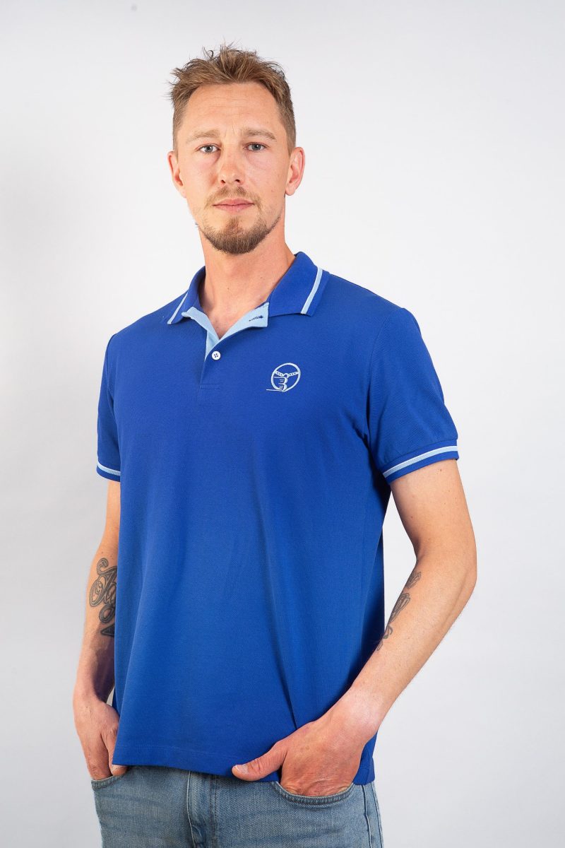 Racing Horizon Blue Polo, limited edition – Volant 3 Ranches