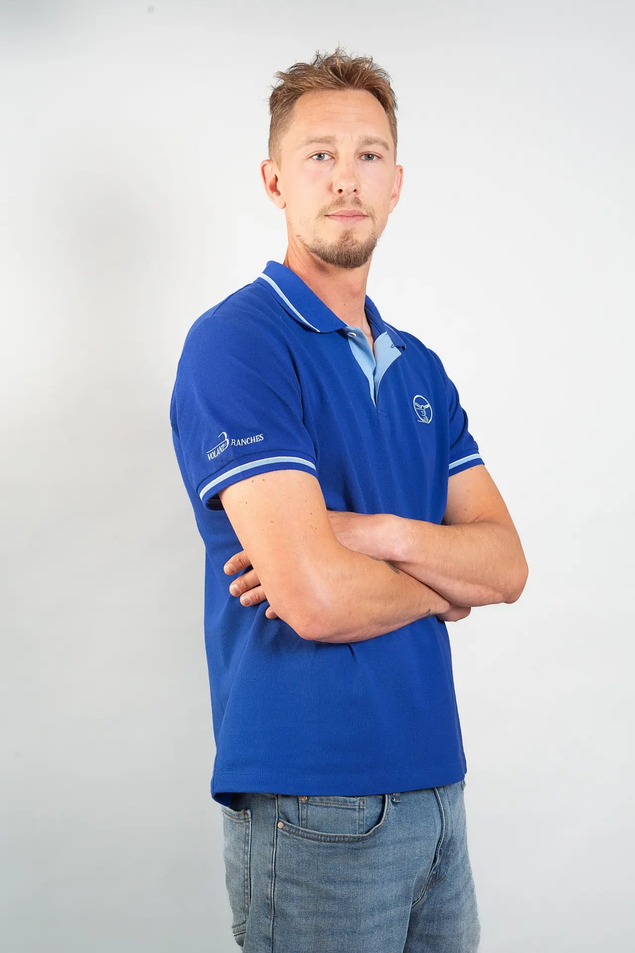 Racing Horizon Blue Polo, limited edition – Volant 3 Ranches