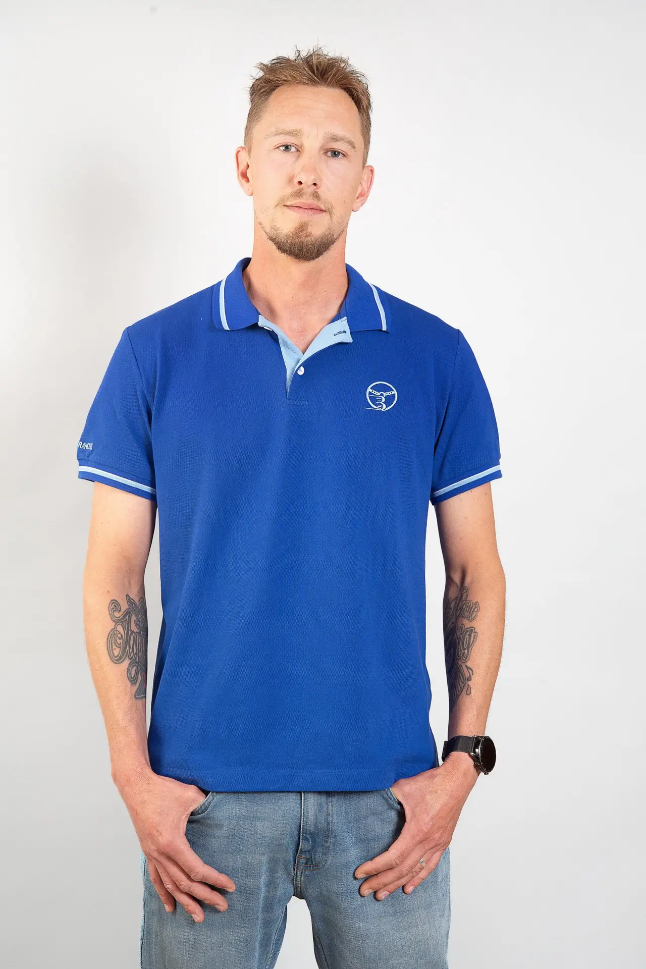 Racing Horizon Blue Polo, limited edition – Volant 3 Ranches