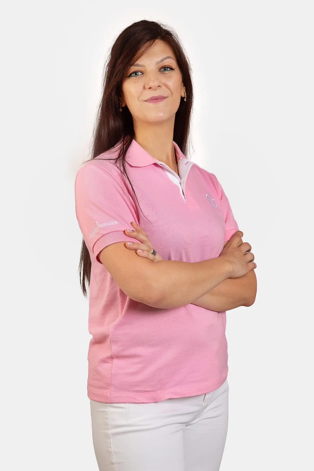 Women's Racing Pink Polo – Volant 3 Ranches